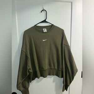 NIKE army green oversized sweatshirt
